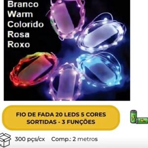 Fio de fada fio com 2metros cor tem misturado pacote com 12 peças
