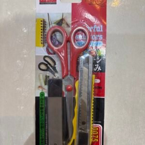 Kit tesoura+estilete+lamina