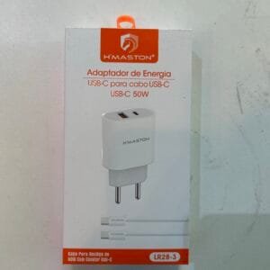 Carregador 50w HMS com cabo 2 lados Tipoc LR283