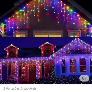 cascata 400 led 220v colorido com 8foncao 81650