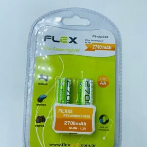 Pilha Recarregavel Flex 2700mah AA 02 Pilhas
