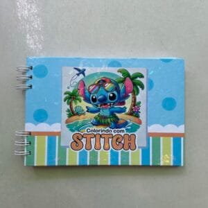 Caderno livro Stitch AZUL grosso