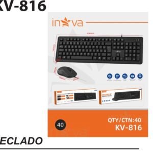 Teclado sem fio com mouse kv 802
