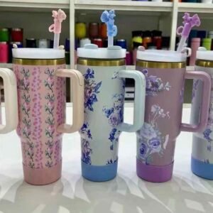 garrafa 1200ml com flor