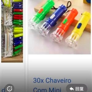 lanterna de bateria com chavero