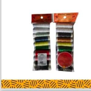 agulha com linhas costura