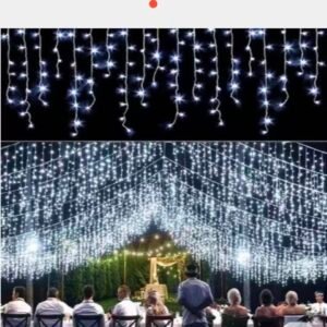 cascata 400 led 110v cor branco  11651