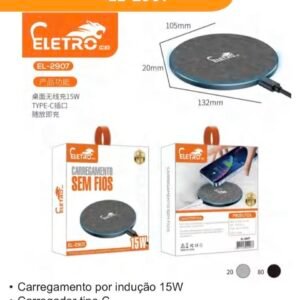 carregador porinducao com cabo el 2907
